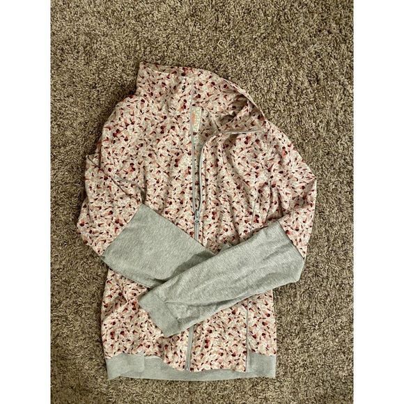 GB Full Zip Stand Up Collar Geometric Sweater S/M - Picture 1 of 11